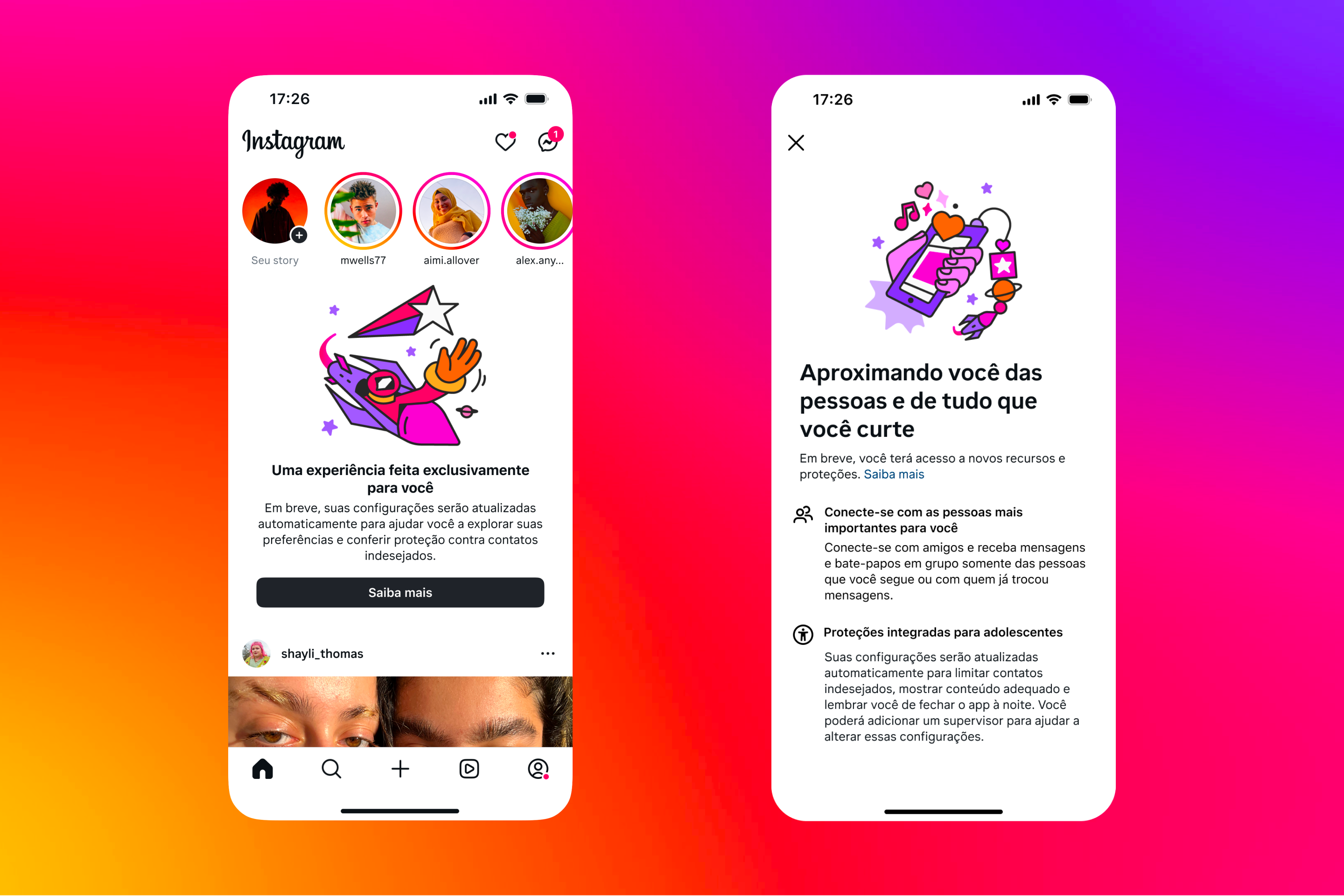 Instagram lança Conta de Adolescente no Brasil com foco em segurança e bem-estar digital