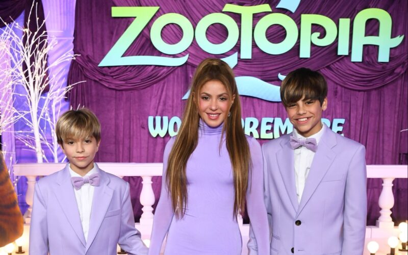 Shakira e seus filhos brilham juntos na estreia emocionante de Zootopia 2